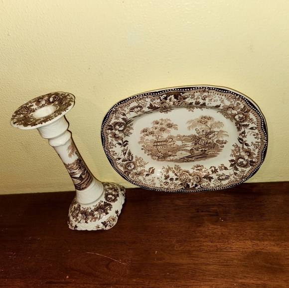 VINTAGE Royal Staffordshire Candlestick & Serving Plate/Bowls - Picture 3 of 9